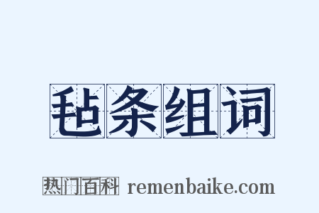 毡条组词是什么意思的图片